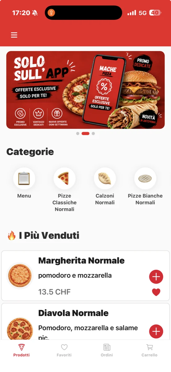 Ma Che Pizza React Native App