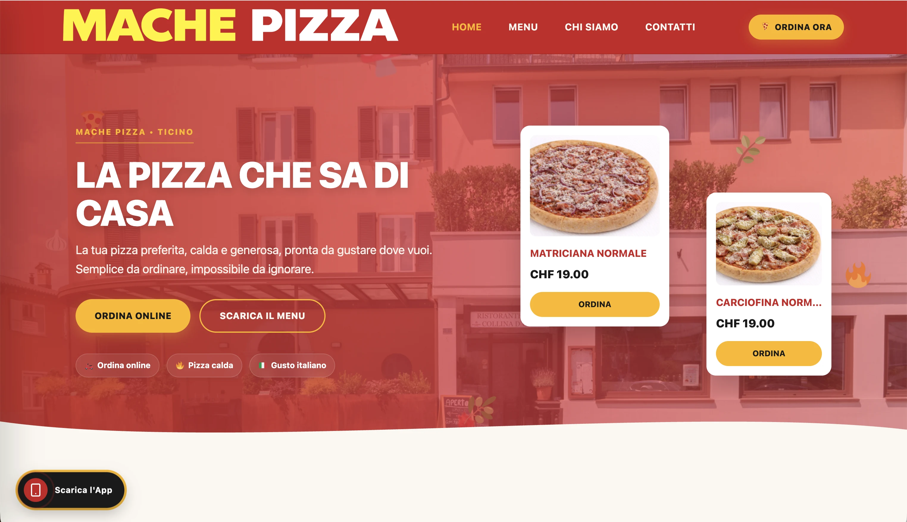 Ma Che Pizza Online Ordering Platform